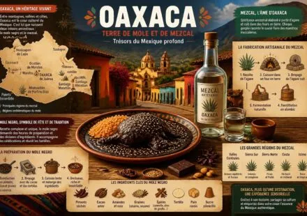 découvrez oaxaca, terre de saveurs authentiques avec son mole noir unique, son mezcal artisanal renommé et les trésors culturels du mexique profond.