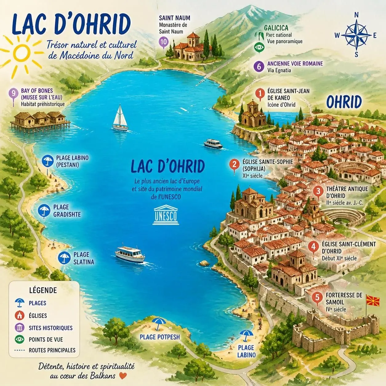 découvrez ohrid, un joyau des balkans avec son lac cristallin, ses monastères byzantins historiques et ses paysages à couper le souffle, une destination incontournable pour les amateurs de culture et de nature.