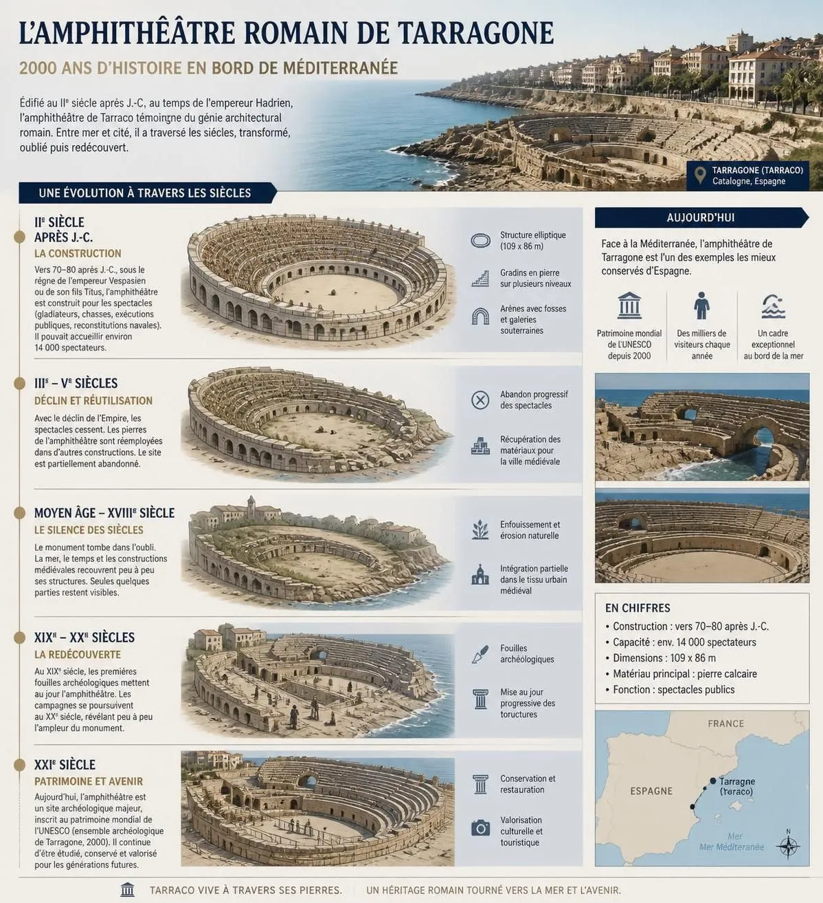 découvrez tarragone, son amphithéâtre romain impressionnant et la richesse de la catalogne antique, à seulement deux heures de barcelone. un voyage entre histoire et patrimoine unique.