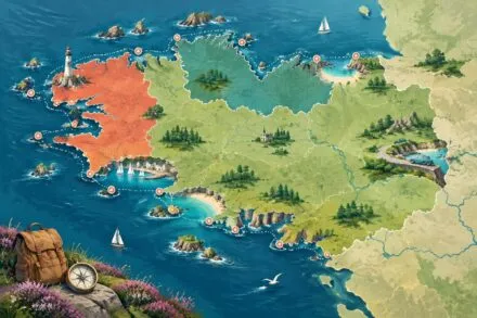 explorez la bretagne avec notre carte des régions, du finistère aux côtes-d’armor, et découvrez les essentiels pour préparer votre road trip côtier.