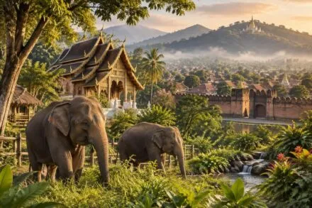 découvrez chiang mai, au nord de la thaïlande : temples bouddhistes, rencontres avec les éléphants et escapade paisible loin de l’agitation des plages.