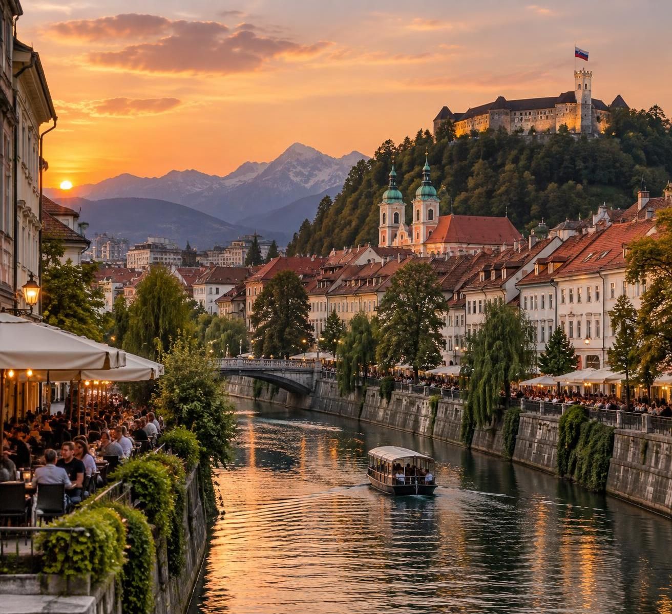 découvrez ljubljana, entre château perché, cafés au bord de la ljubljanica et charme discret : une escapade slovène pleine de douceur.