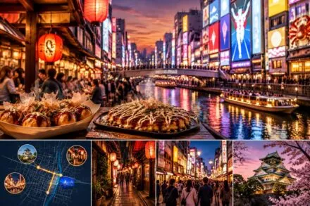 découvrez osaka, de l’effervescence de dotonbori aux ruelles de namba : spécialités locales, adresses gourmandes et incontournables de la ville.