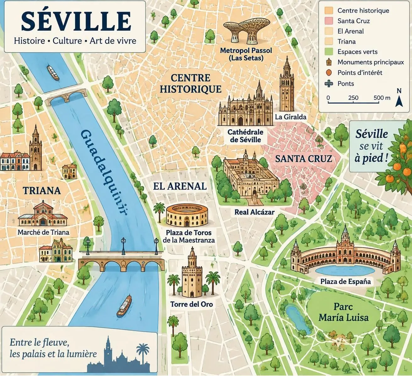 découvrez séville en octobre : visitez l’alcazar, savourez des tapas et profitez des températures douces et des rues moins fréquentées pour explorer la ville.