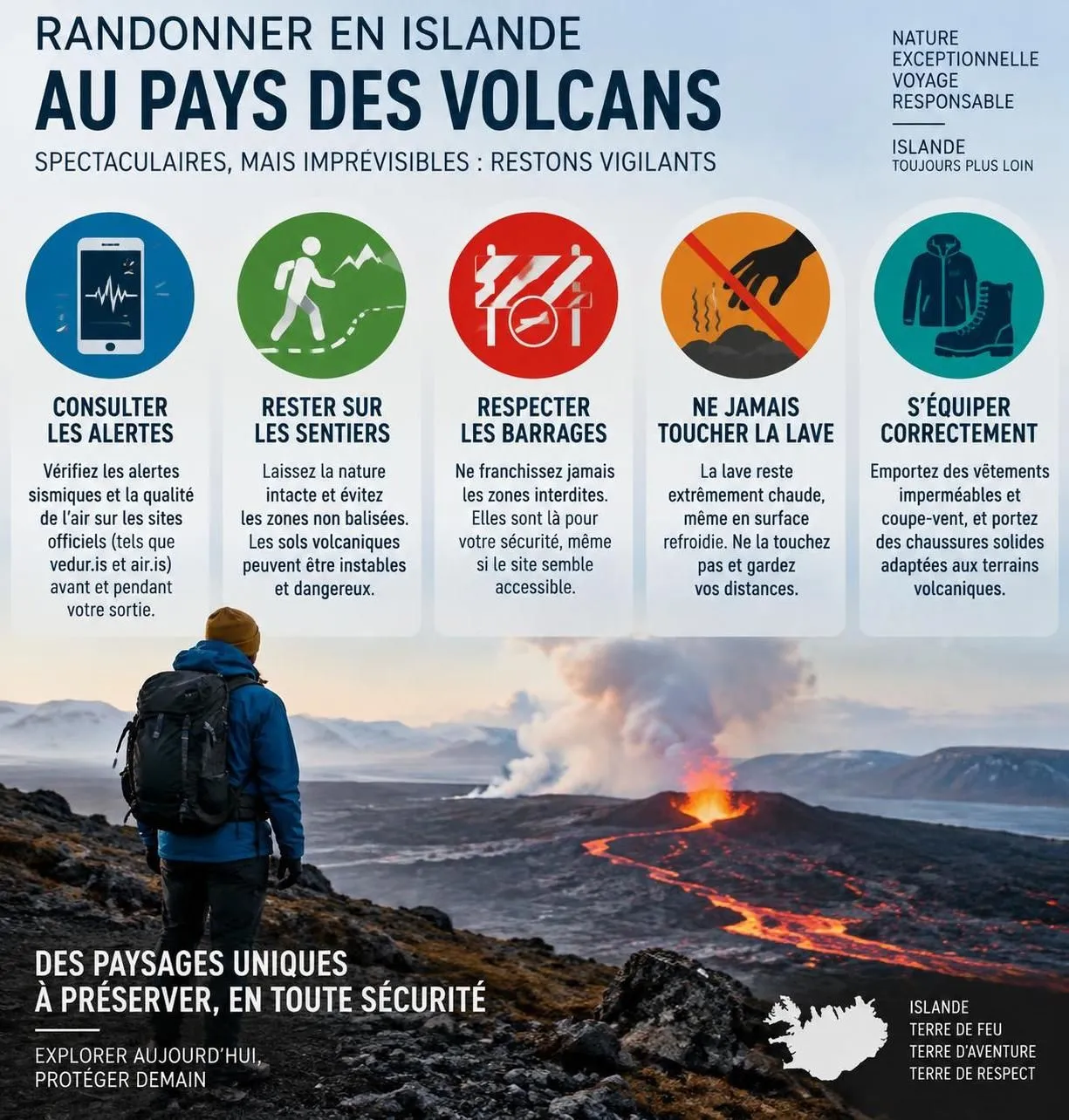 découvrez comment préparer un voyage en islande pour observer volcans et champs de lave actifs : périodes, accès, sécurité et conseils pratiques.